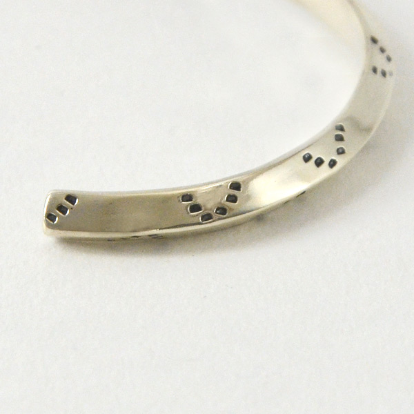 メール便不可】チャンルー BS-5773-MG ドットパターンシルバーバングル