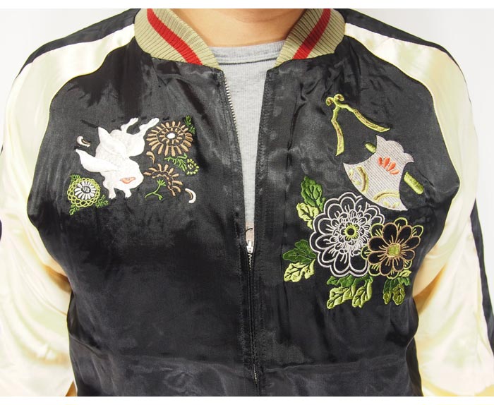 CHIKIRIYA[ちきりや] 斧琴菊兎＆華兎 刺繍 リバーシブル 和柄