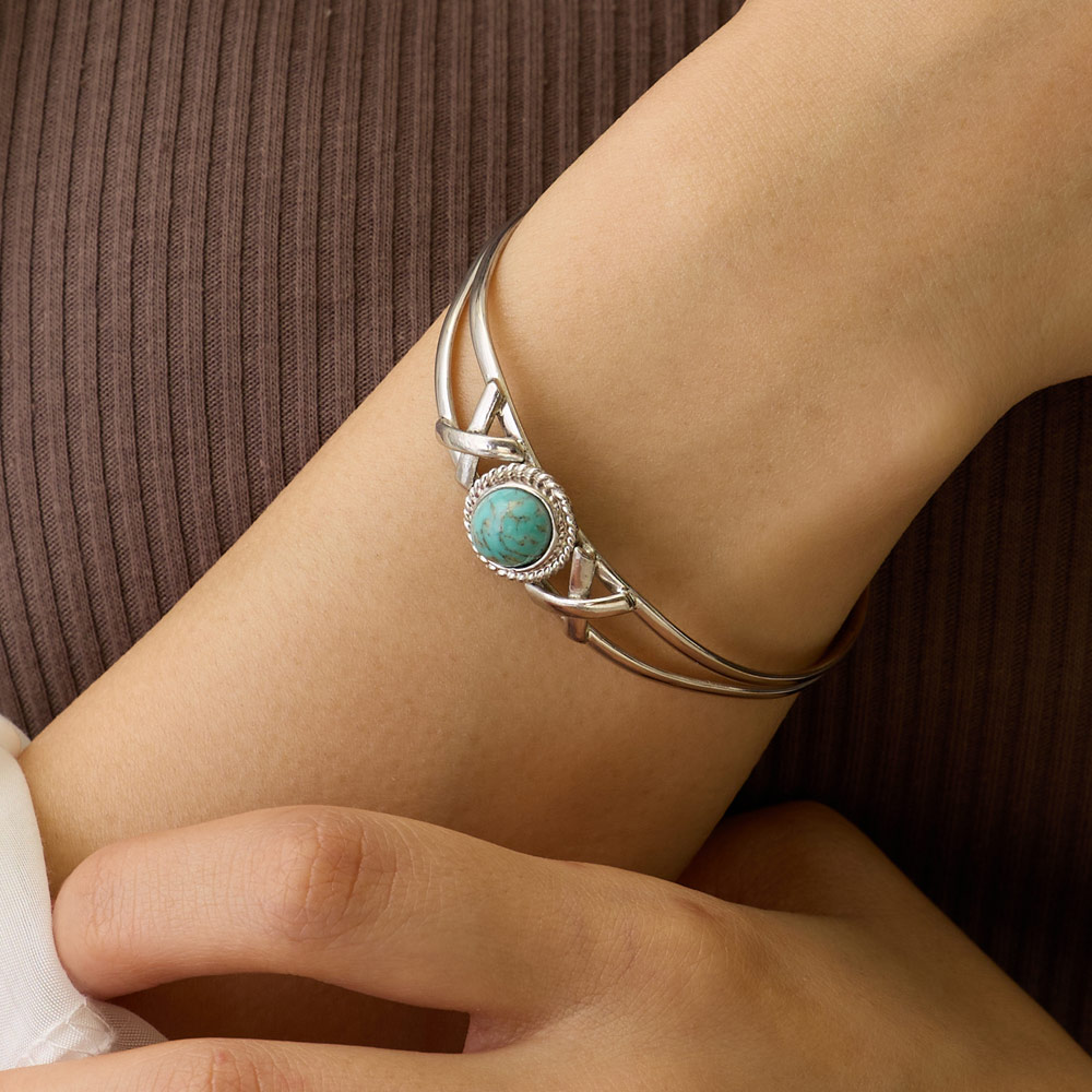 楽天市場】ブレスレット バングル K18GP バングル ターコイズ トルコ石