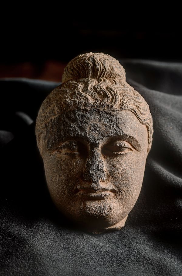 楽天市場】ガンダーラ仏 仏陀頭部 2-4世紀石像 : 仏像仏画チベット美術