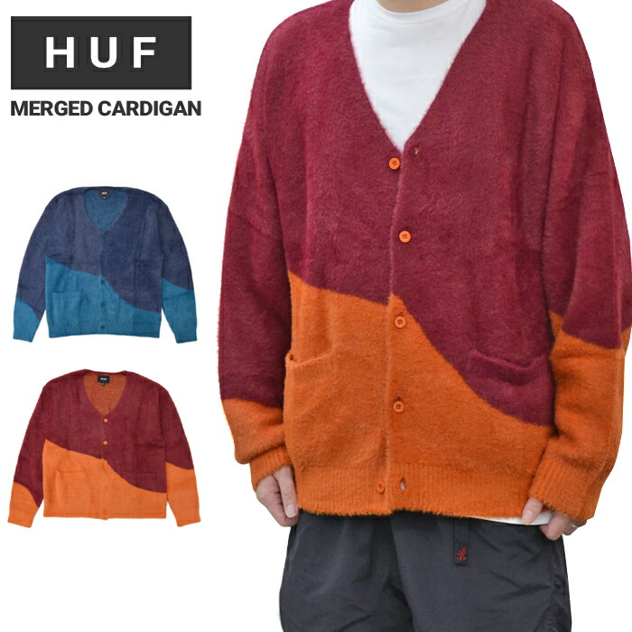 HUF ハフ カーディガン MERGED CARDIGAN セーター ニット カットソー