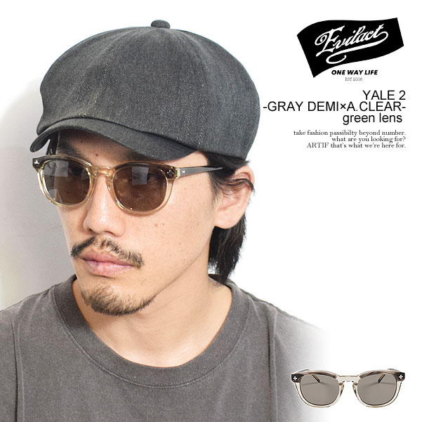EVILACT EYEWEAR イーブルアクト アイウェア YALE 2 -GRAY DEMI×A