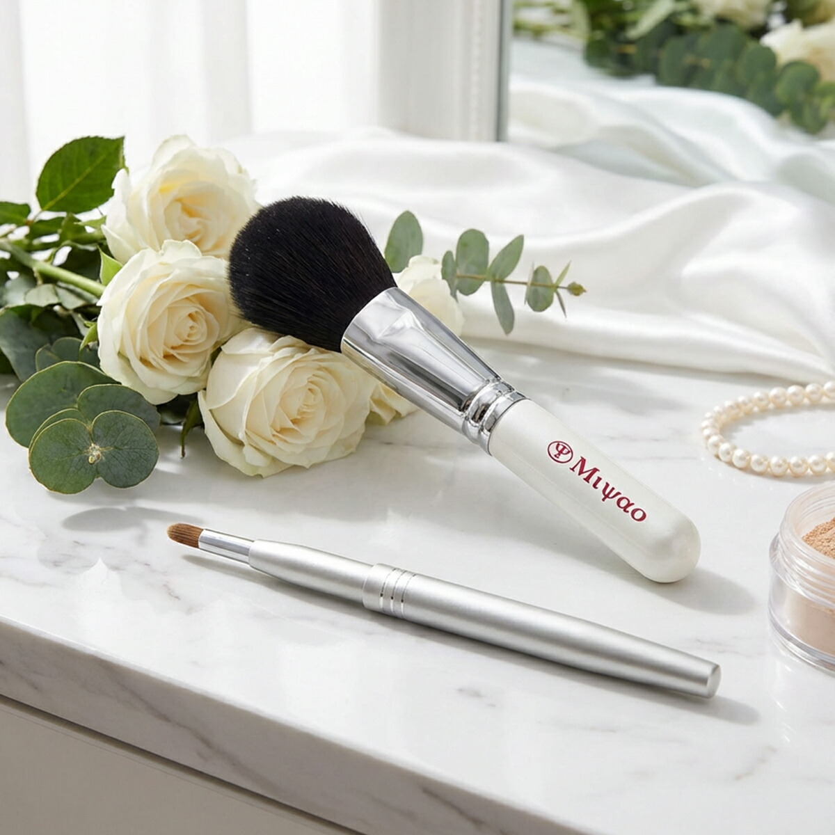 楽天市場】熊野化粧筆メイクブラシ3点セット [最高級山羊チークブラシ