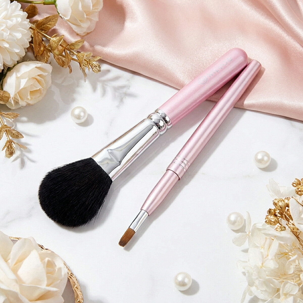 楽天市場】高級化粧筆 古羊毛 なでしこパールピンク 3本セット