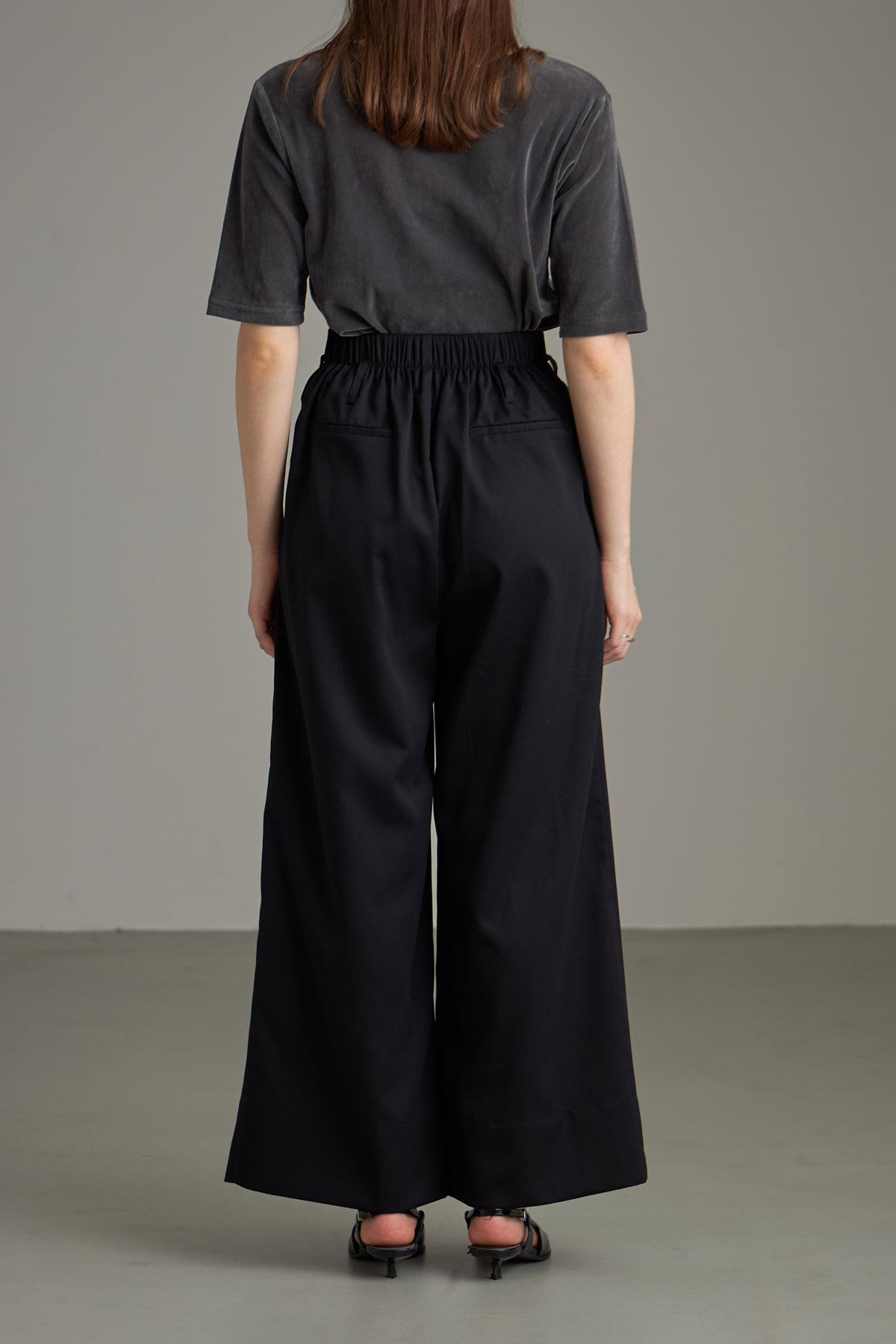 ハイウエストツータックワイドパンツ