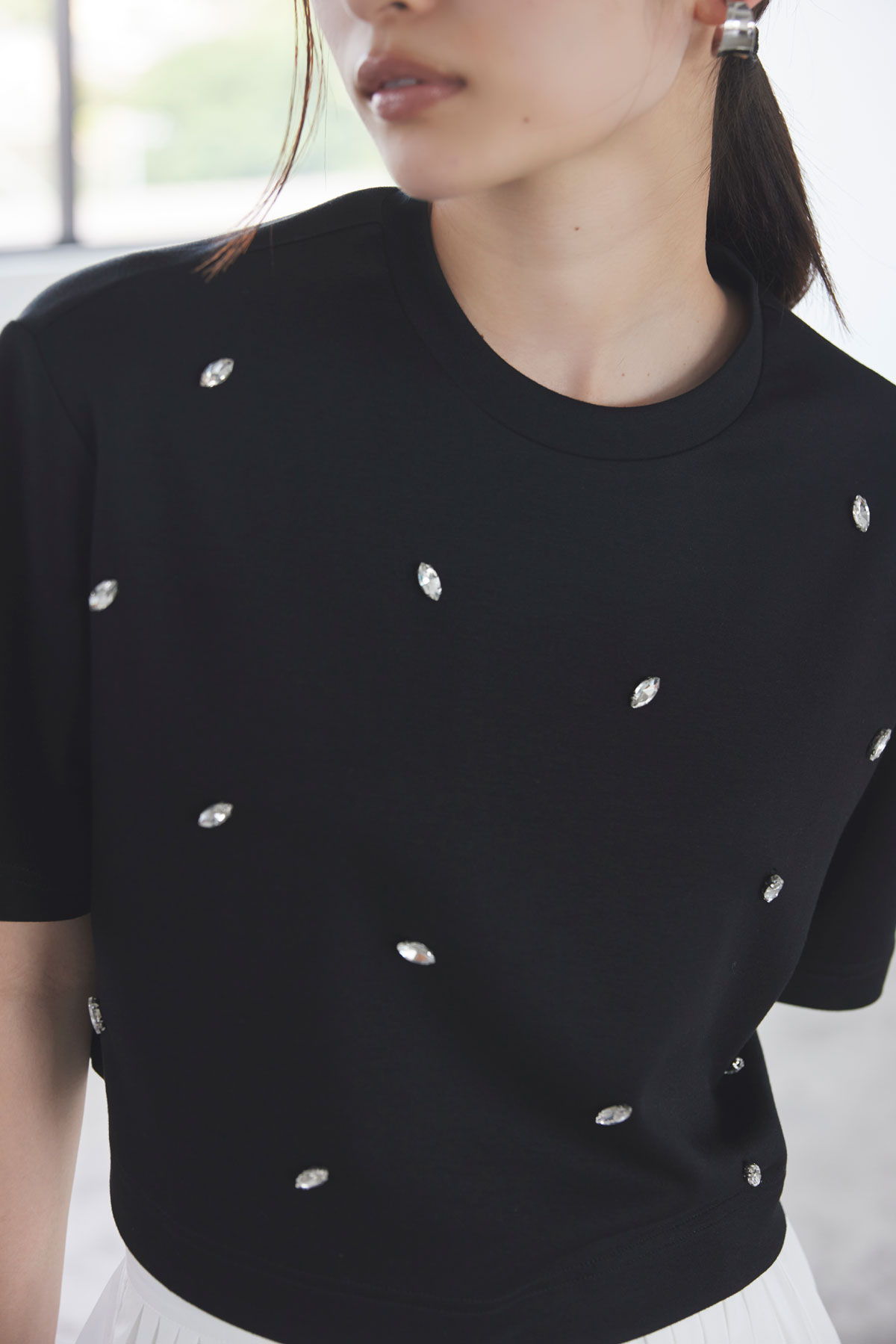 ビジュークロップドTシャツ