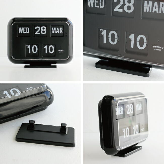 TWEMCO トゥエンコ｜デジタルカレンダークロック QD-35 ブラック 通販