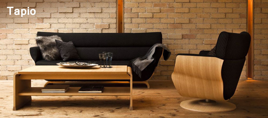 【冨士ファニチア】 Tapio タピオ　パーソナルチェア 回転式 木製フレーム FUJI FURNITURE Tapio Round Sofa / 冨士ファニチア タピオ 1人掛け