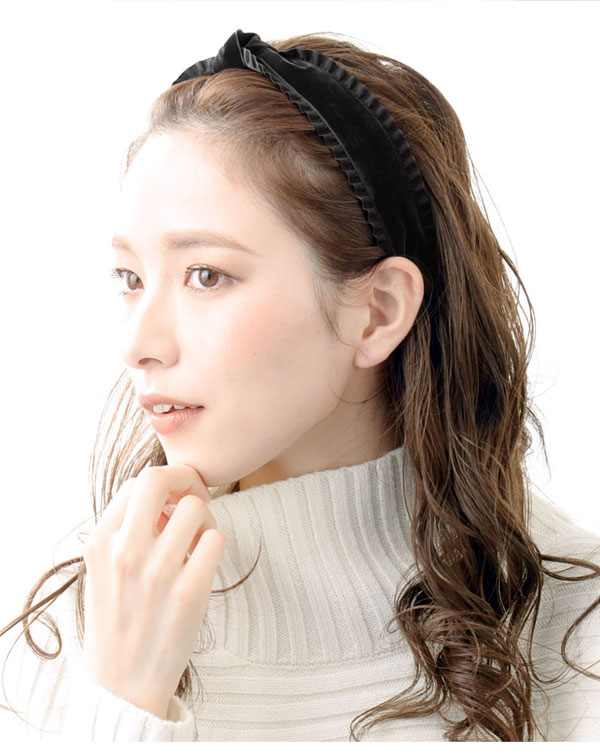 フリル×ベルベットカチューシャ ヘアアクセ ヘアアクセサリー