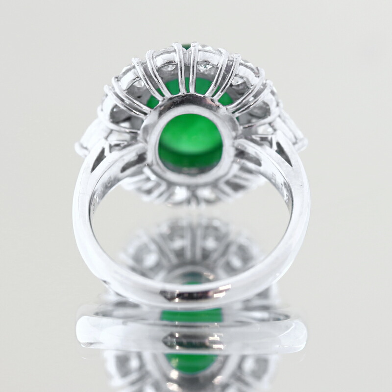 楽天市場】【ｾｰﾙ】【動画】翡翠 5.13ct リング 12号 PT900 プラチナ
