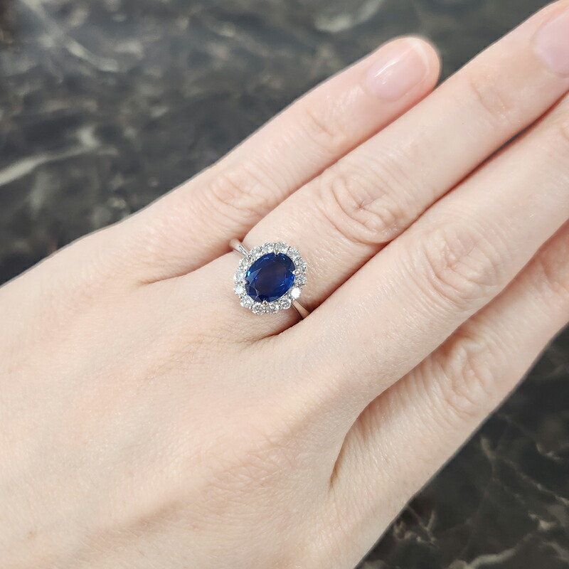 楽天市場】ロイヤルブルーサファイア 1.84ct リング 11号 PT900
