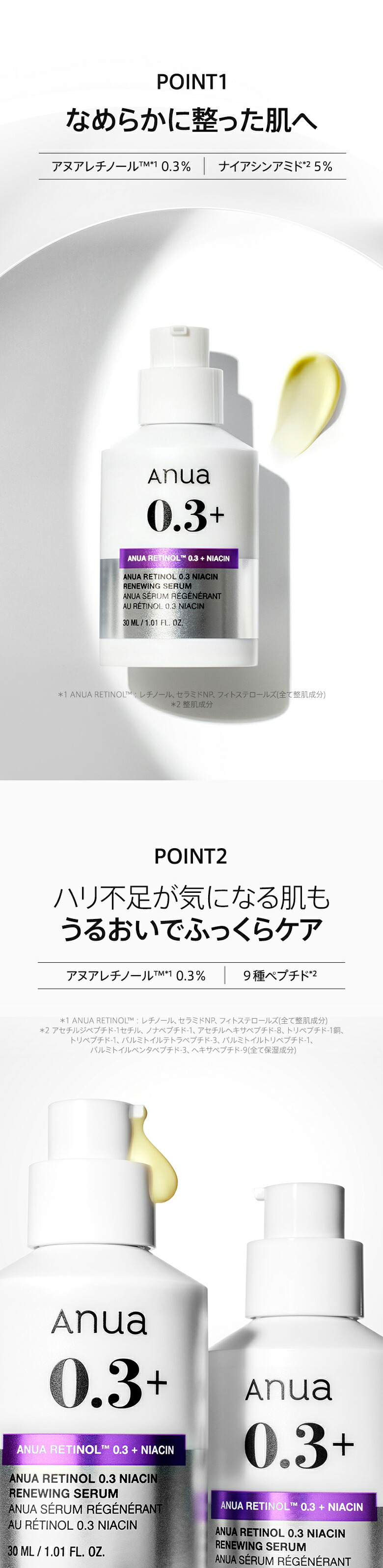 楽天市場】【ANUA公式】【レチノール0.3ナイアシンリニューイング