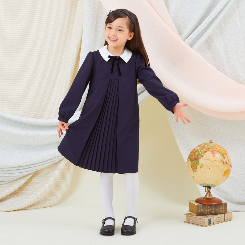 NEW【セール44％OFF】フロントプリーツワンピース 100 110 120 130cm