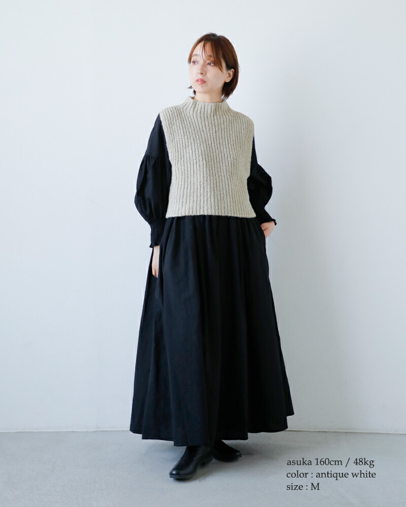 楽天市場】evam eva エヴァムエヴァ ウール アルパカ アゼ ベスト