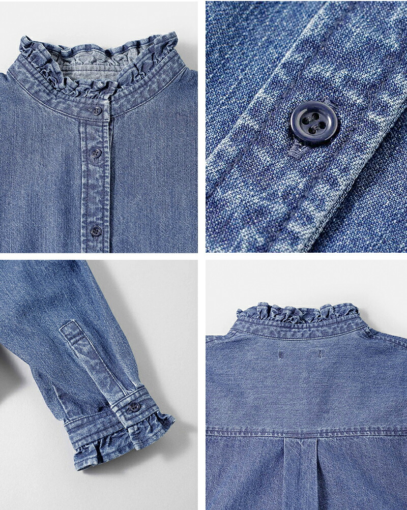 楽天市場】kelen ケレン フリル デザイン デニム シャツ “SYNTH