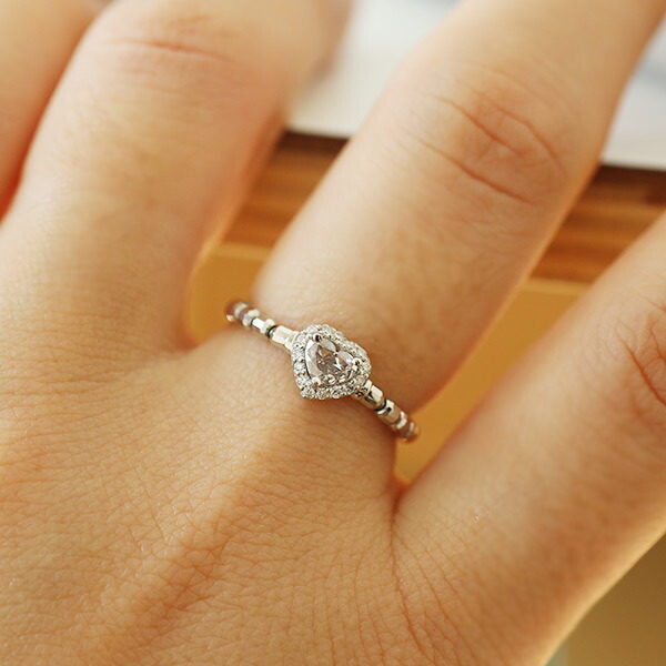 限定1本 PT950 0.259ct 桜カラーピンクダイヤモンド ハートシェイプ