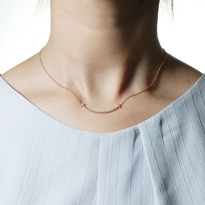 楽天市場】ティファニー ティファニーT スモール スマイル ペンダント