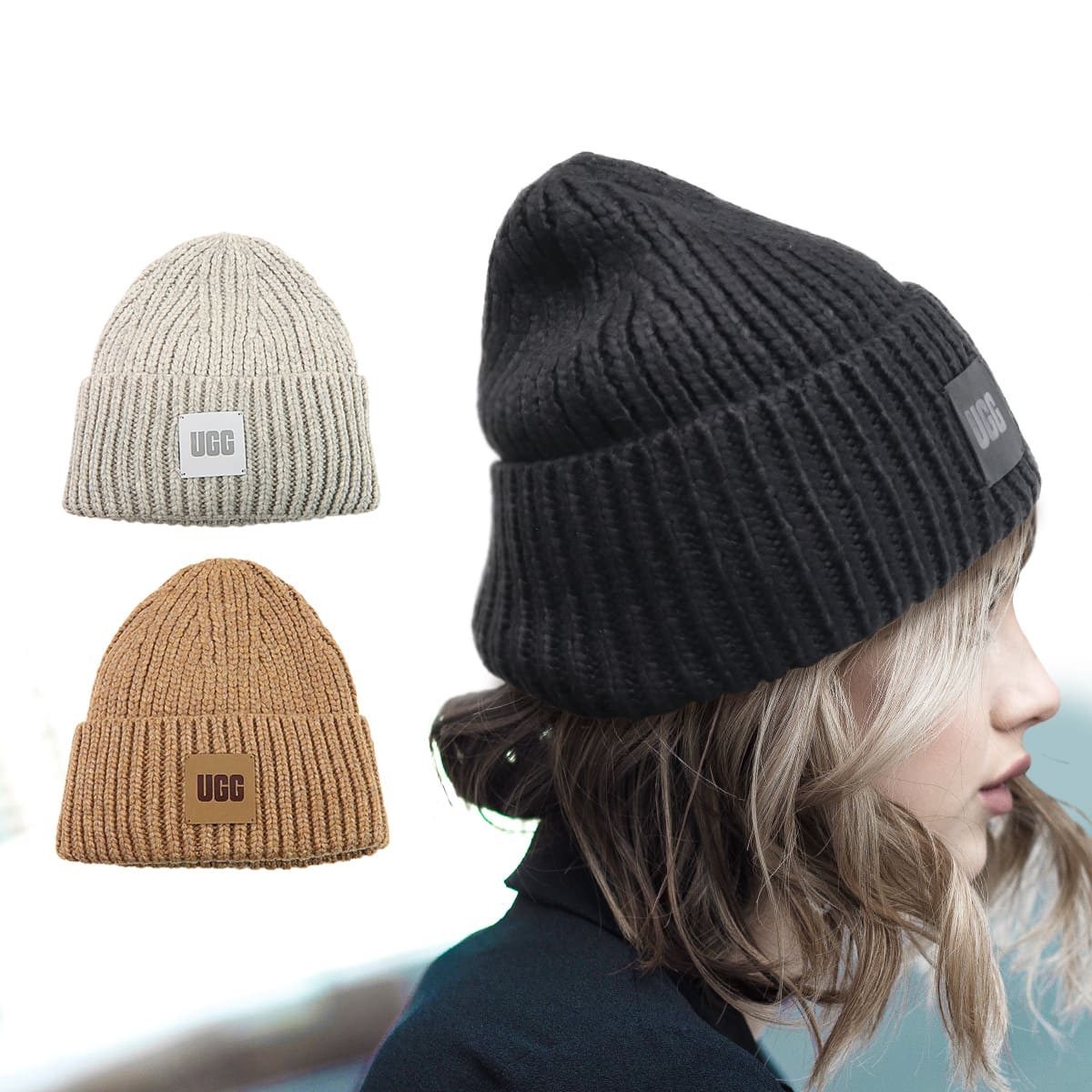 楽天市場】UGG レディース ニット帽 帽子 チャンキー リブ ビーニー