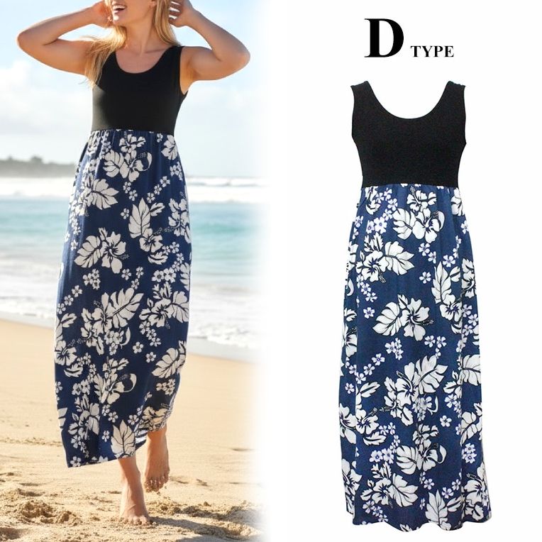 楽天市場】ハイビスカス ノースリーブワンピース オリジナル