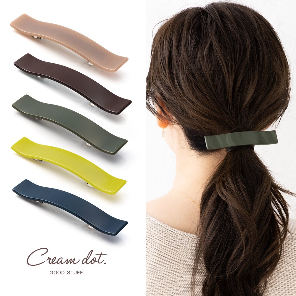 ゆうパケット】バレッタ ヘアクリップ 大きめ ヘアアクセサリー 幅広