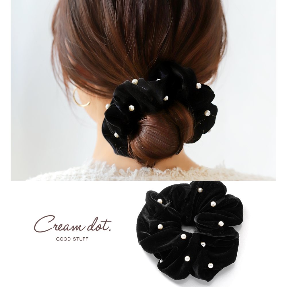 ゆうパケット】シュシュ ヘアゴム ヘアアクセサリー ベロア ベルベット
