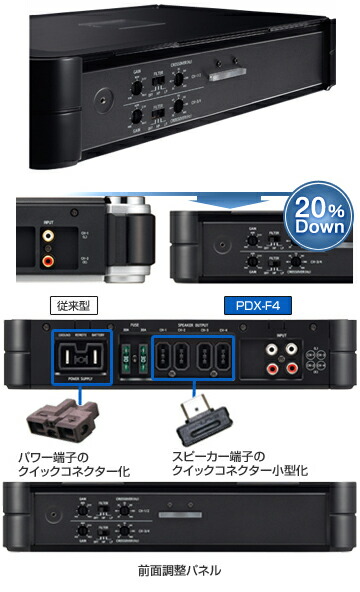 楽天市場】アルパイン PDX-F4 100W×4chデジタルパワーアンプ