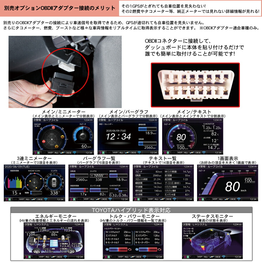 楽天市場】ブリッツ OBDIIアダプター OBD2-BR1A レーザー＆レーダー