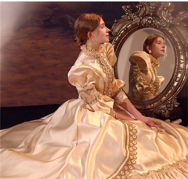 楽天市場】華麗な 宮廷ドレス ドレス レディース ロングドレス