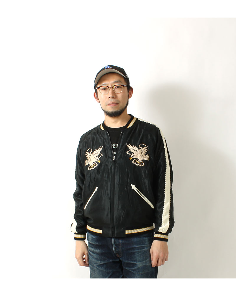 テーラー東洋(TAILOR TOYO) リバーシブルスカジャン WHITE EAGLE×GOLD
