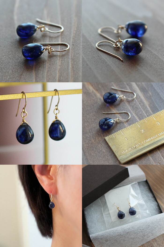 楽天市場】ブルーサファイア プレーン ピアス K14GF 天然石 小粒 上品