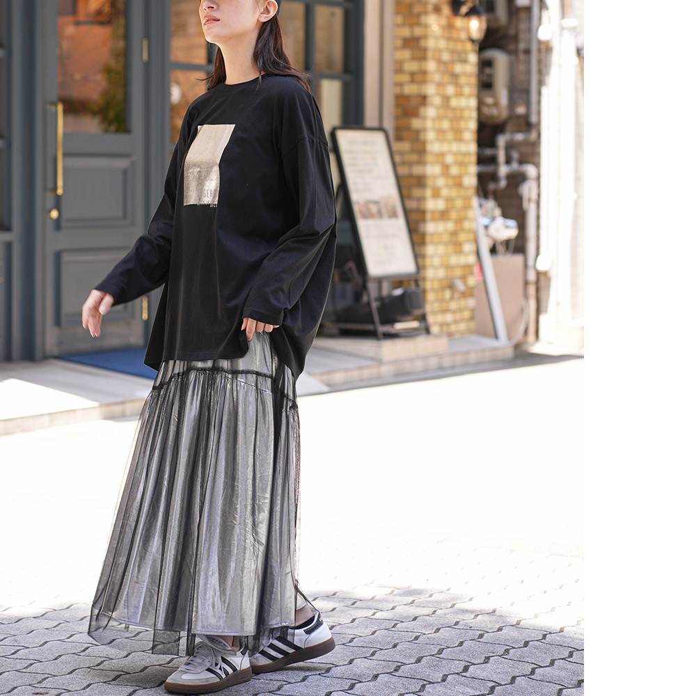 楽天市場】【25%OFFクーポン☆】レディース スカート メタリック