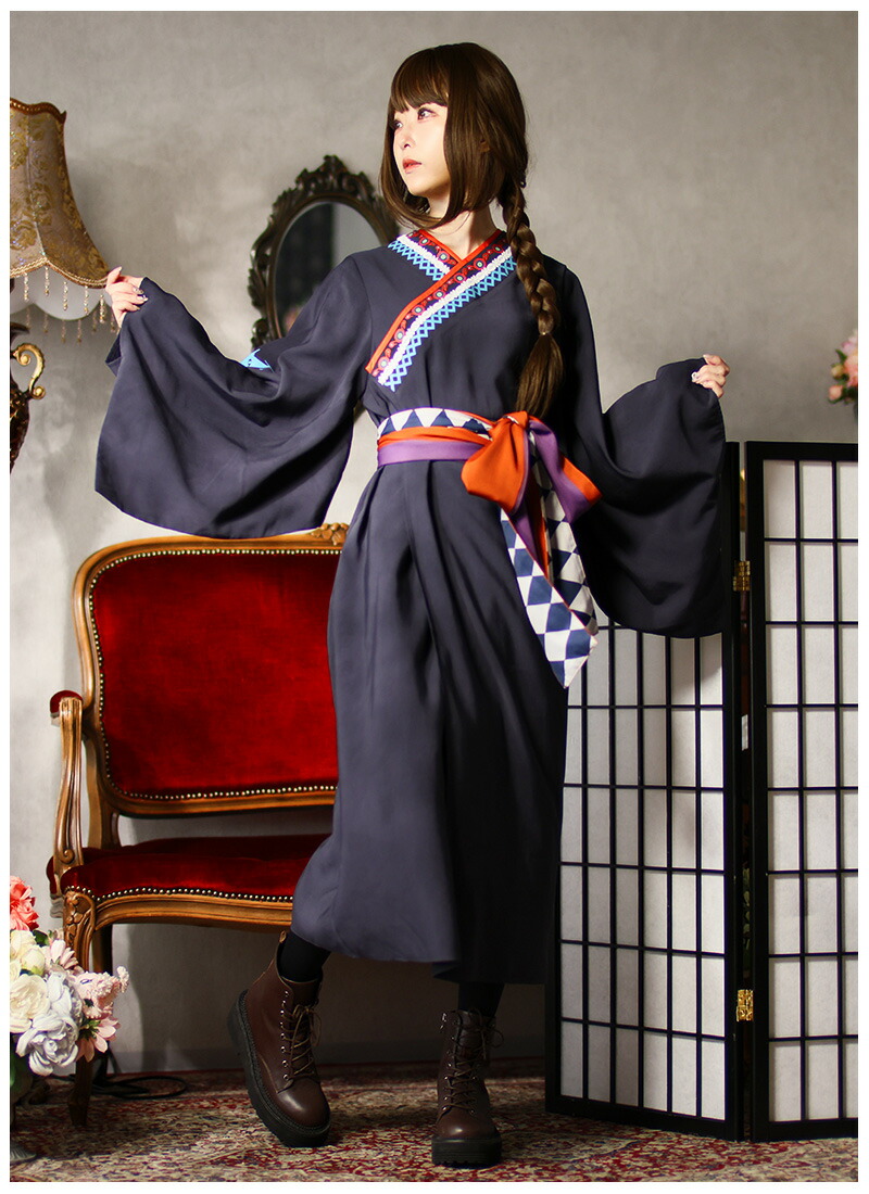 劇場版モノノ怪』 コラボ 薬売りモチーフ着物風ワンピース ｜ Favorite