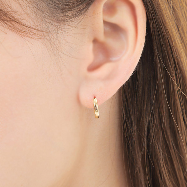 楽天市場】フープピアス ピアス 18k K18 18金 10k K10 10金 ゴールド