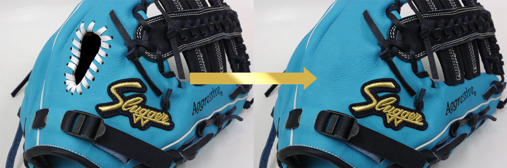 久保田スラッガー 完全オーダー ファーストバック 指出し穴無し仕様