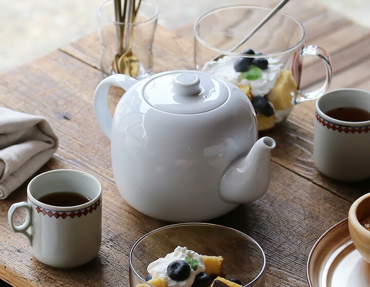 楽天市場】TG(ティージー) ティーポット 840/520ml 磁器 白磁 茶器