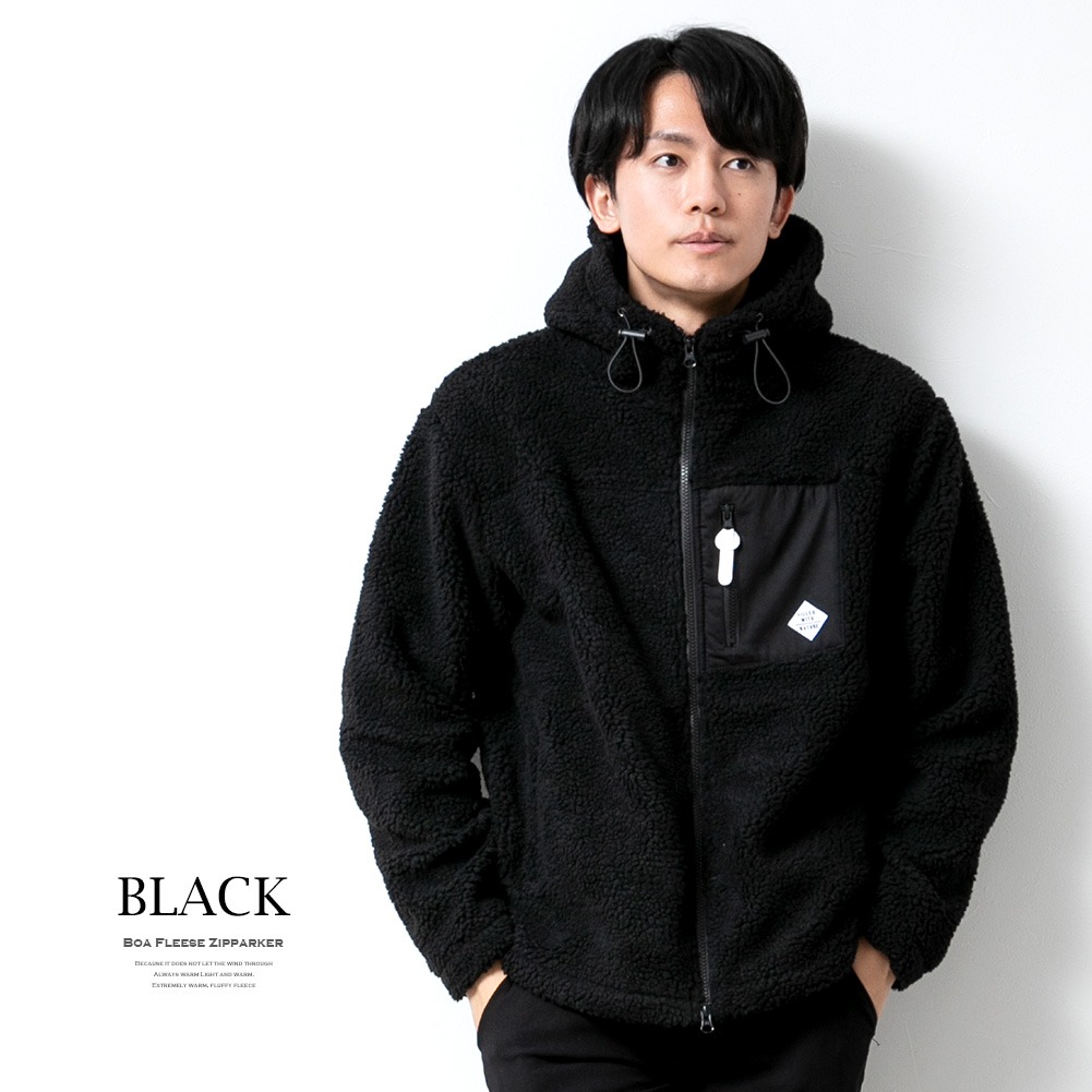 楽天市場】ボア パーカー メンズ 秋冬 アウター ジャケット ブルゾン