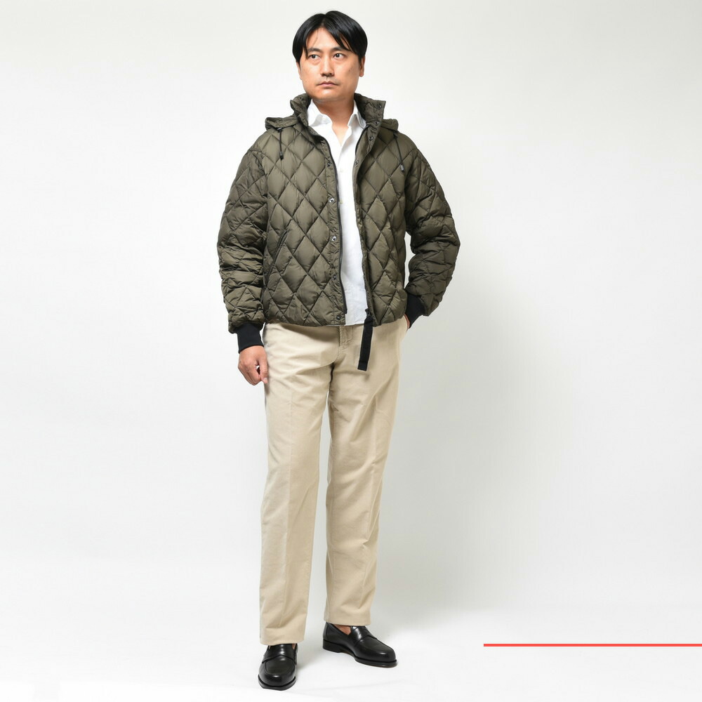 ASPESI（アスペジ）ダイヤキルトナイロンダウンフーディーブルゾン