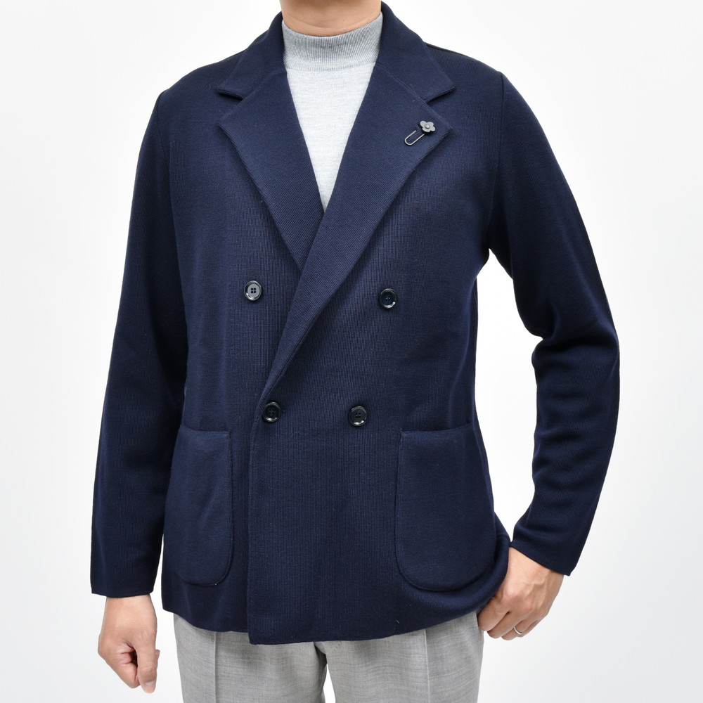 LARDINI（ラルディーニ）ウールミラノリブダブルニットジャケット