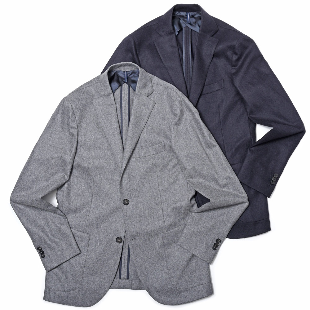 INCOTEX（インコテックス）ストレッチウールフランネル2Bジャケット