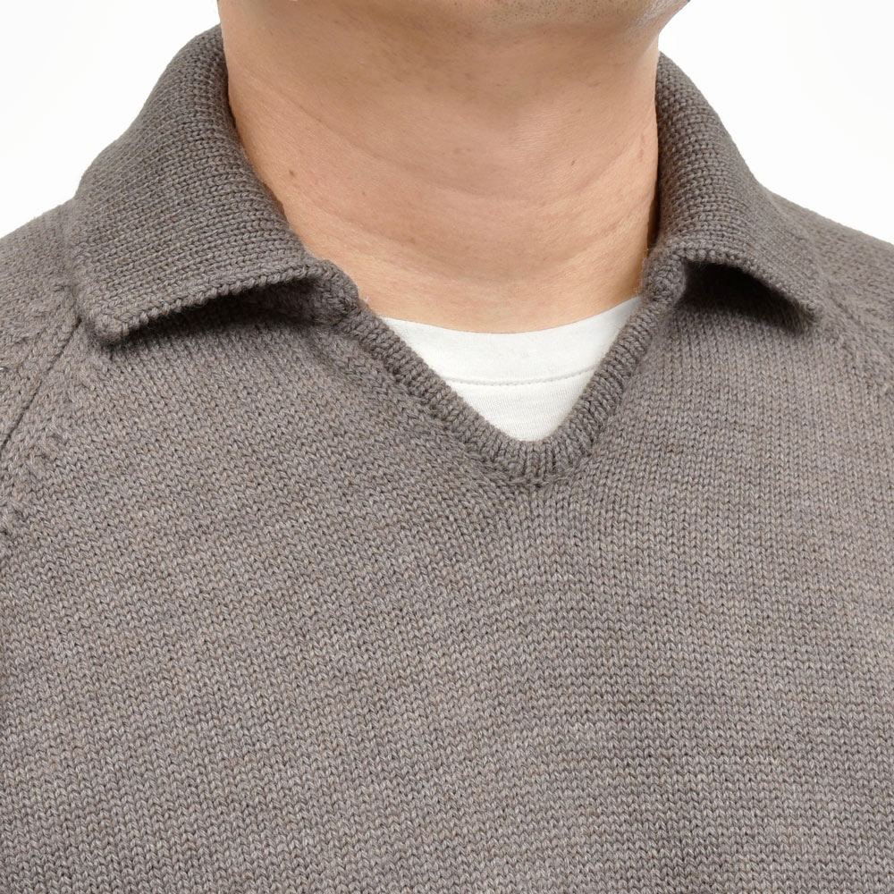 SALE】ZANONE（ザノーネ）5ゲージウールスキッパーニットポロ SLIM FIT