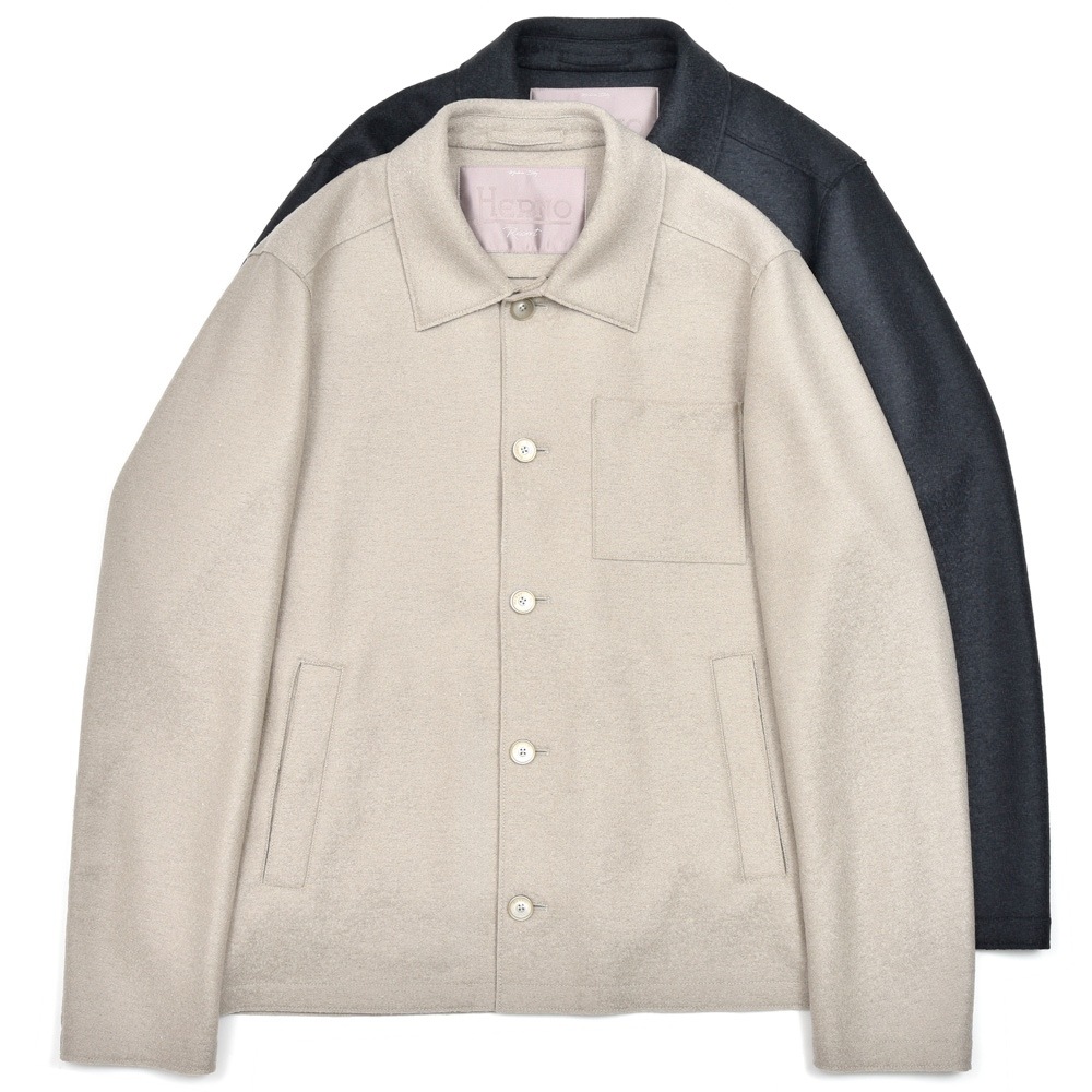 SALE】HERNO（ヘルノ）RESORTリゾート フェルテッドウールシャツ