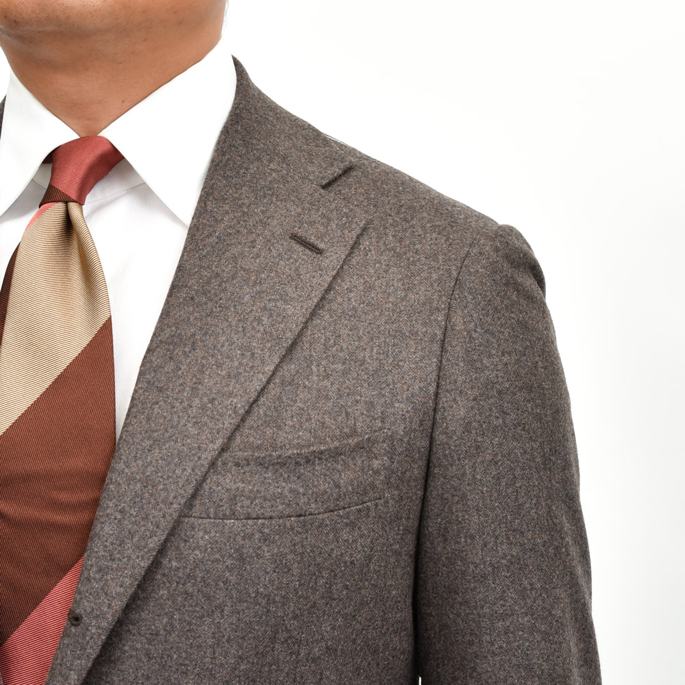 guji（グジ）ウールカシミアヘリンボーン3Bジャケット MADE BY RING