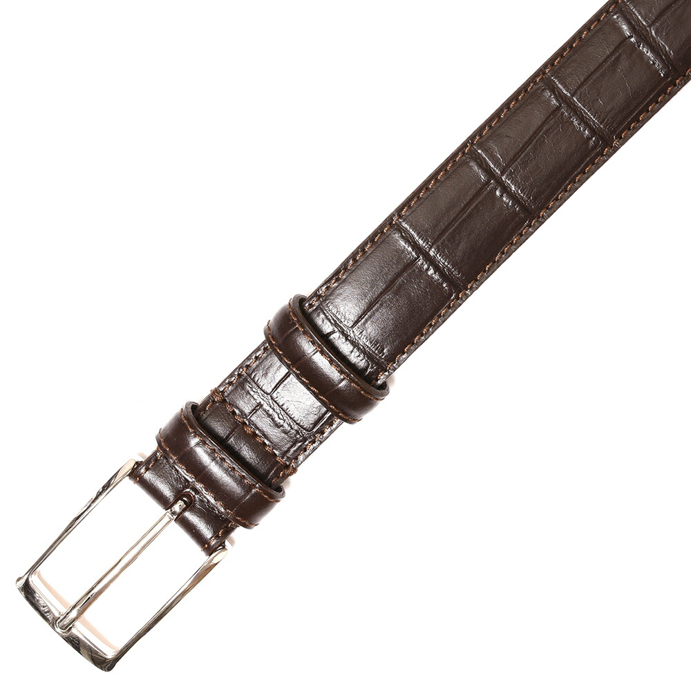 Felisi（フェリージ）カーフレザークロコダイルスタンプベルト 85/07