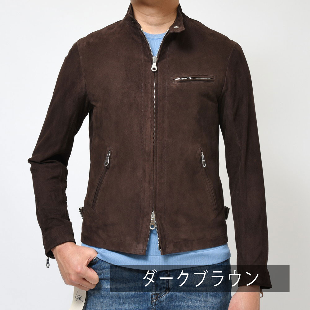 Cinquanta（チンクアンタ）ゴートスエードスタンドカラーシングル