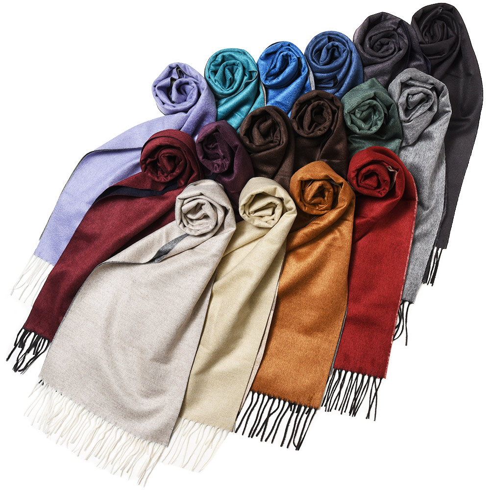 PIACENZA（ピアチェンツァ）シルクカシミアダブルフェイスマフラー