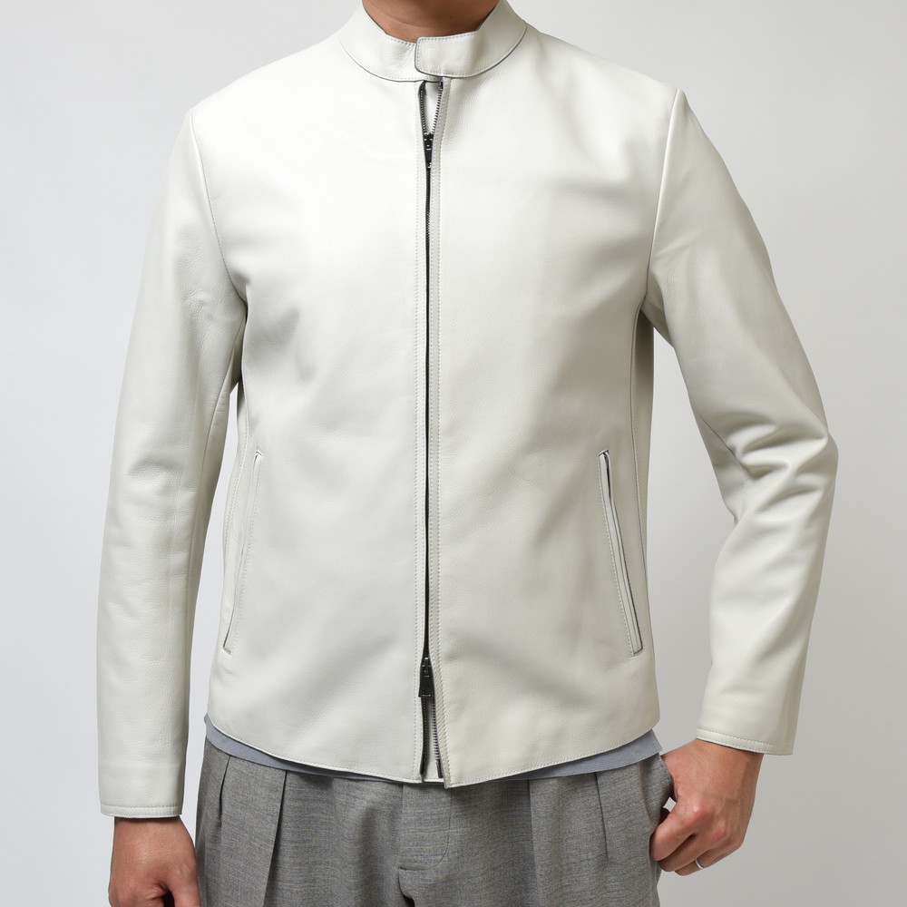 ALTACRUNA（アルタクルーナ）ラムレザースタンドカラーシングル