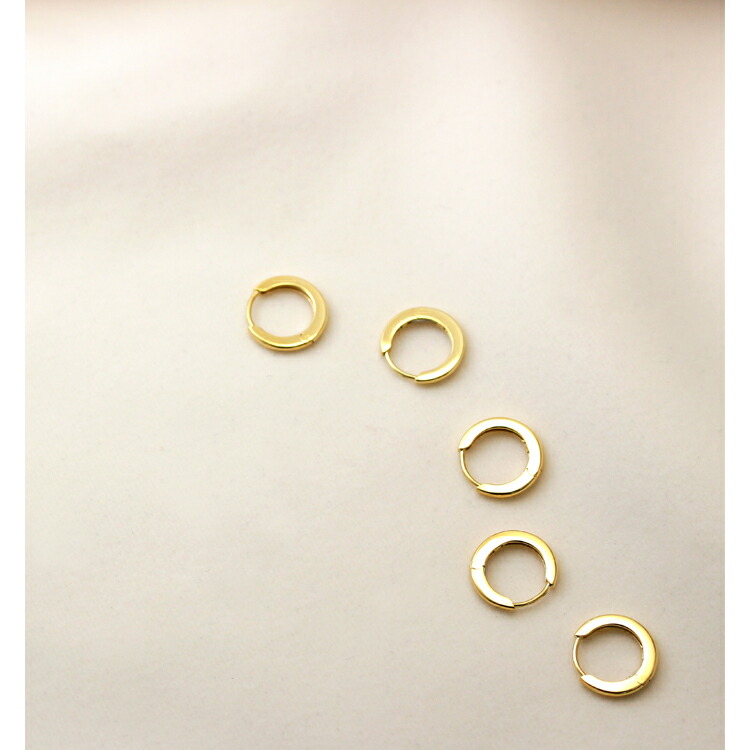 楽天市場】K18 K10 ユニセックス ミニ フープピアス 片耳用 ※一部在庫