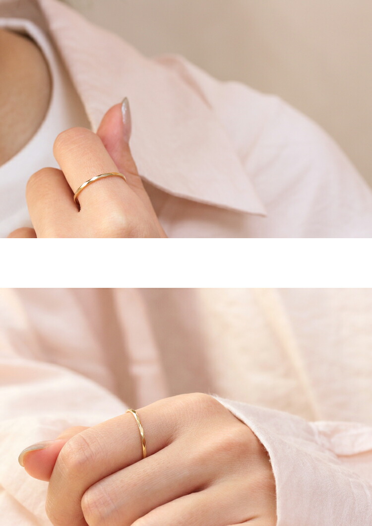 楽天市場】K18 K10 PT カット 地金リング 1号-15号 ※一部在庫あり商品