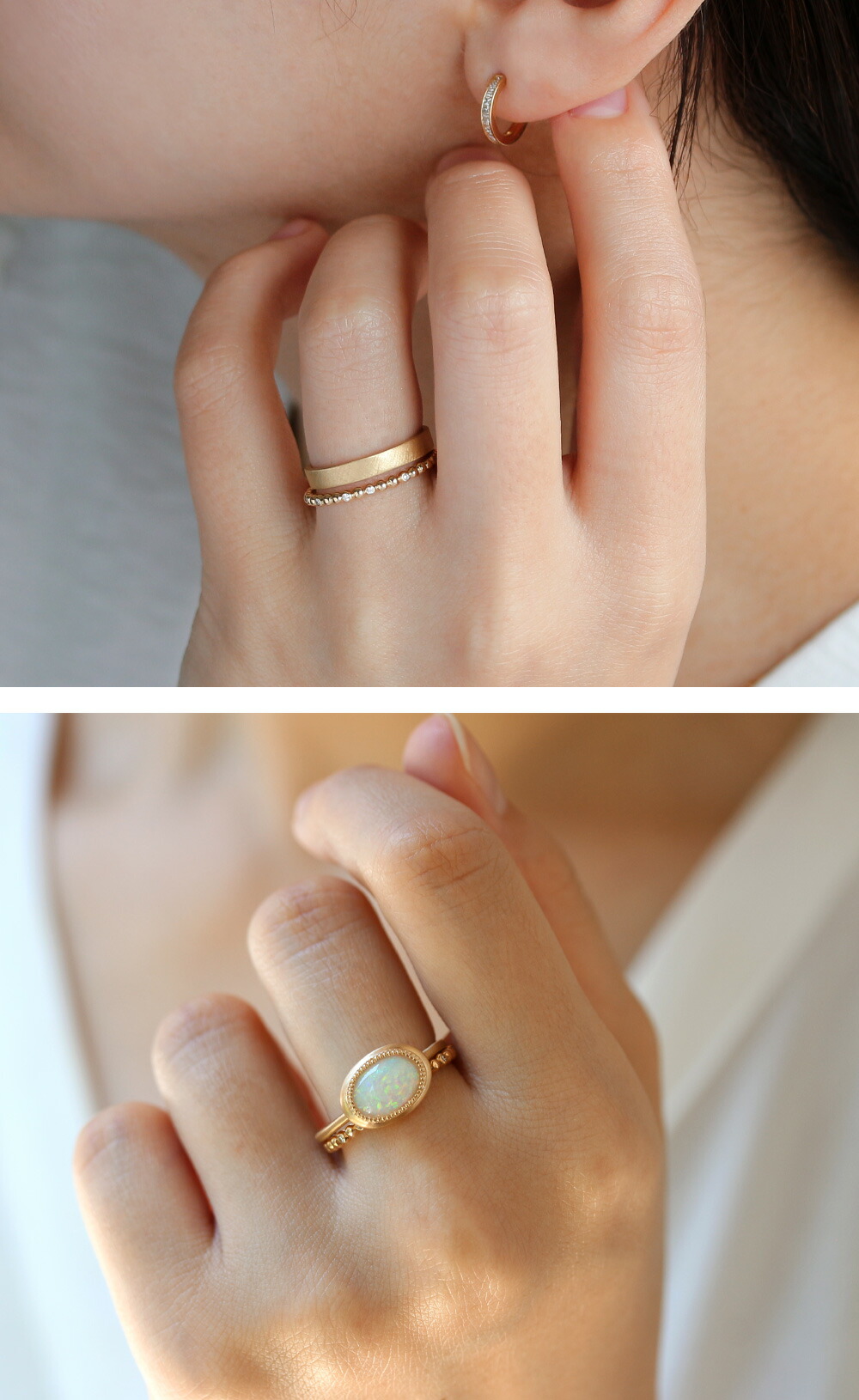 楽天市場】K18 K10 天然 ダイヤモンド 0.04ct ボールリング フル