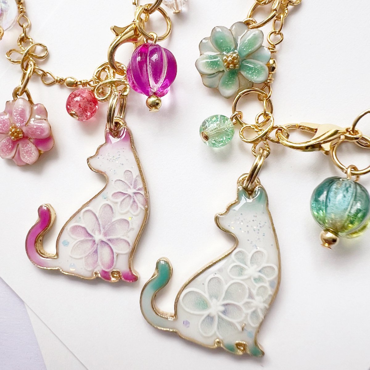 猫のチャーム デコ土台 - 手作り雑貨屋 * 雑貨好きによる雑貨好きの